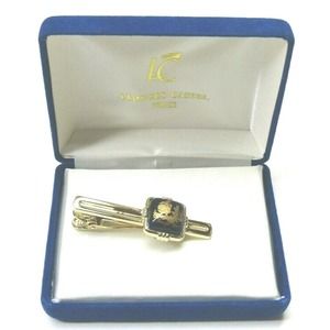 Tie Clip Limoges Castel Logos Man Proposing Porcelain Wedding Gift Mens Jewelry